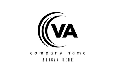 technology VA latter logo vector