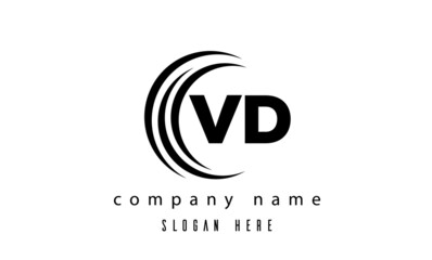 technology VD latter logo vector