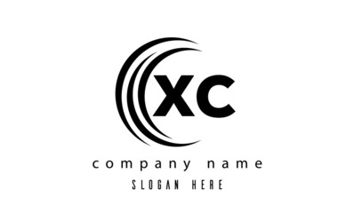 Fototapeta premium technology XC latter logo vector