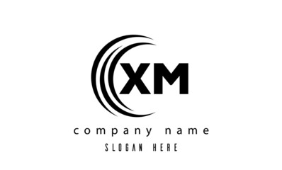 technology XM latter logo vector