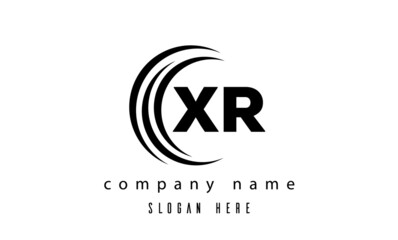 technology XR latter logo vector