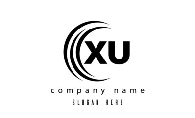 technology XU latter logo vector
