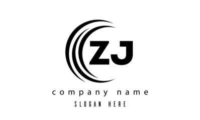 technology ZJ latter logo vector