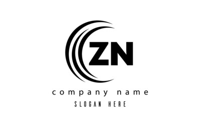 technology ZN latter logo vector