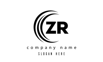 technology ZR latter logo vector