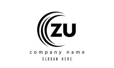 technology ZU latter logo vector