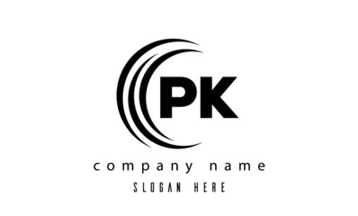 PK technology latter logo vector