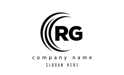 RG technology latter logo vector