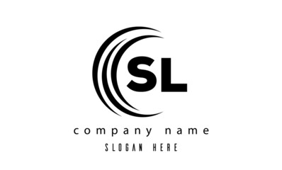 SL technology latter logo vector