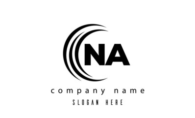 NA technology latter logo vector