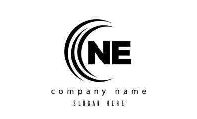 NE technology latter logo vector