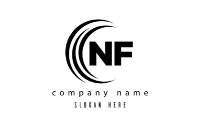 NF technology latter logo vector