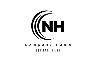 NH technology latter logo vector
