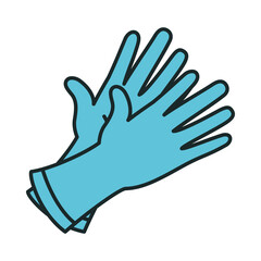 medical gloves icon