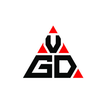 VGD triangle letter logo design with triangle shape. VGD triangle logo design monogram. VGD triangle vector logo template with red color. VGD triangular logo Simple, Elegant, and Luxurious Logo. VGD 