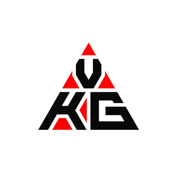 VKG triangle letter logo design with triangle shape. VKG triangle logo design monogram. VKG triangle vector logo template with red color. VKG triangular logo Simple, Elegant, and Luxurious Logo. VKG 