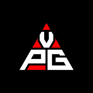 VPG triangle letter logo design with triangle shape. VPG triangle logo design monogram. VPG triangle vector logo template with red color. VPG triangular logo Simple, Elegant, and Luxurious Logo. VPG 