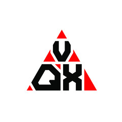 VQX triangle letter logo design with triangle shape. VQX triangle logo design monogram. VQX triangle vector logo template with red color. VQX triangular logo Simple, Elegant, and Luxurious Logo. VQX 