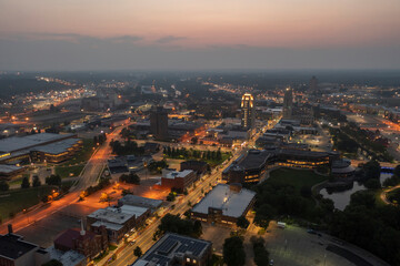 Fototapeta premium Aerial View of Battle Creek, Michigan during Summer