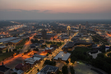 Aerial View of Battle Creek, Michigan during Summer