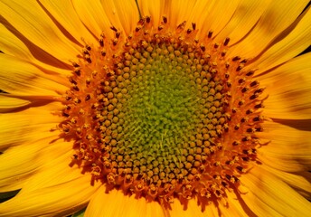 A yellow sunflower blooming, in shallow focus