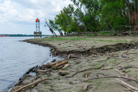 Crevasse  with Driftwood at Mile Marker 102 of the Mississippi River