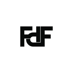 Fototapeta premium fdf letter initial monogram logo design