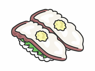 タコの寿司のイラスト