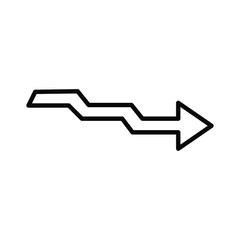 zigzag lined arrow vector