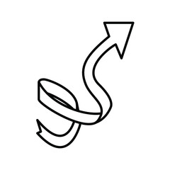 ribbon black and white arrow vector