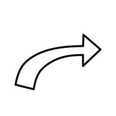 simple direction black and white arrow vector