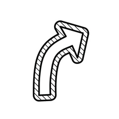 vintage hand draw black and white arrow vector