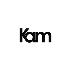 kam initial letter monogram logo design
