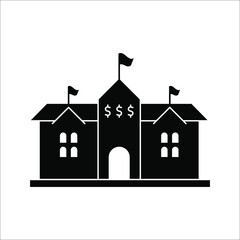 Bank vector Icon. Business centre vector illustration on white background. color editable eps 10