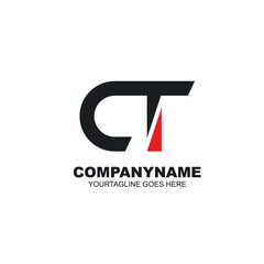 CT Letter vector icon design illustration concept