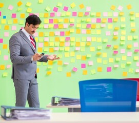 Businessman with many conflicting priorities