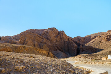 View on high cliffs in valley of the kings. Luxor, Egypt
