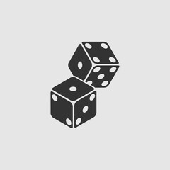 Vector Simple Isolated Dice Icon