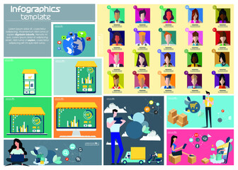 Illustration business.design idea and concept think creativity. for Social network,Internet connection, success,plan,think,search,analyze,communicate, futuristic idea innovation technology modern.