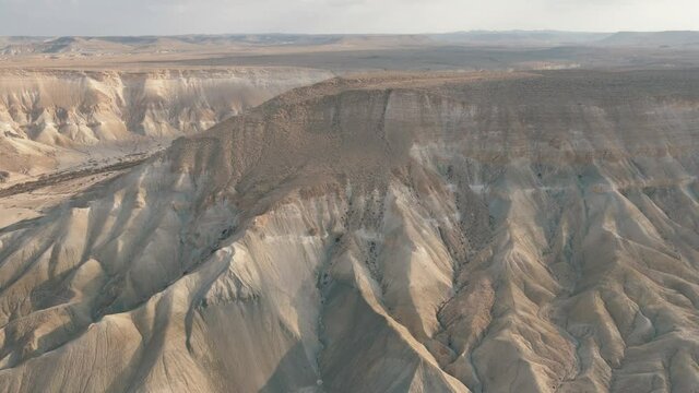 Desert Cinematic Aerial Shot- Israel Desert - Sde Boker - Negev