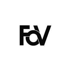 fov initial letter monogram logo design