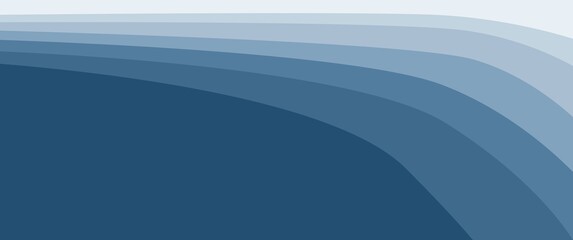 Abstract blue sky or blue sea landscape vector illustration. Can be used for presentation background, card template, backdrop template.