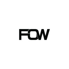 fow initial letter monogram logo design