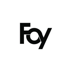 foy initial letter monogram logo design