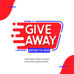 Giveaway contest enter to win banner template