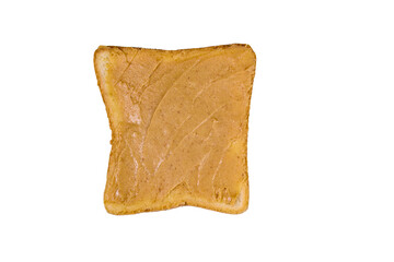 Sandwich with peanut butter isolated on a white background