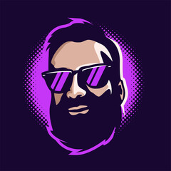 Bearded man illustration