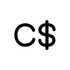 通貨記号　ニカラグア・コルドバ　ベクターイラスト