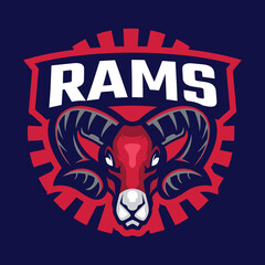 Ram head mascot logo