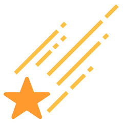 shooting star flat icon